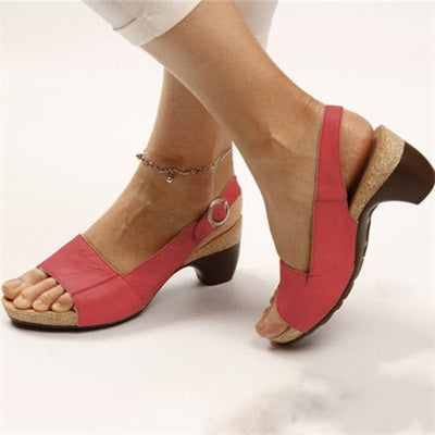 sursell womens elegant low chunky heel comfy sandalsuadq3