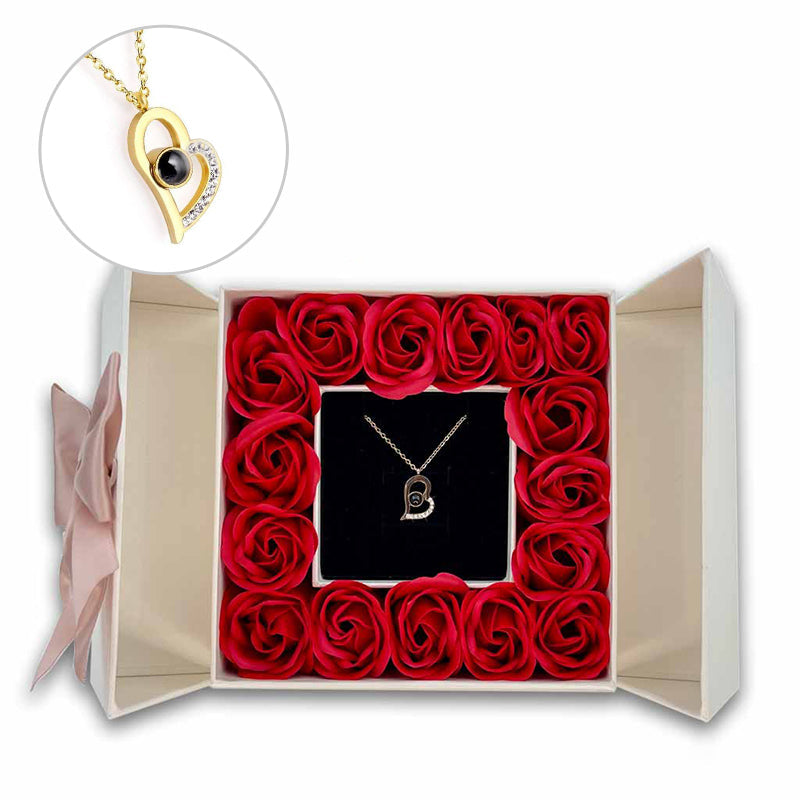 morshiny 16 soap roses jewelry box with necklace8oone