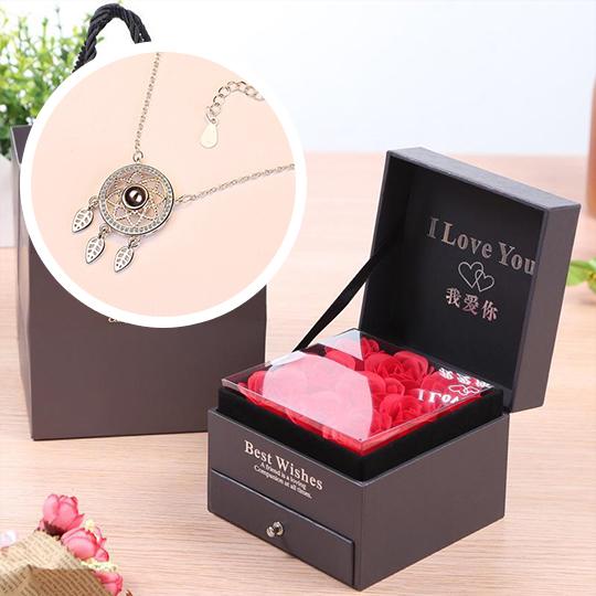 morshiny i love you rose box with necklaceg0q0m