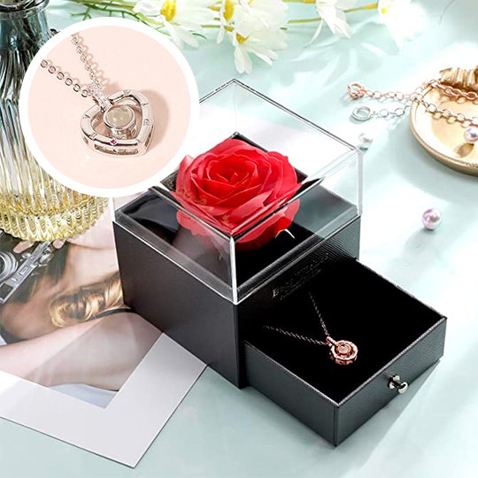 morshiny i love you rose box with necklacelk6ke