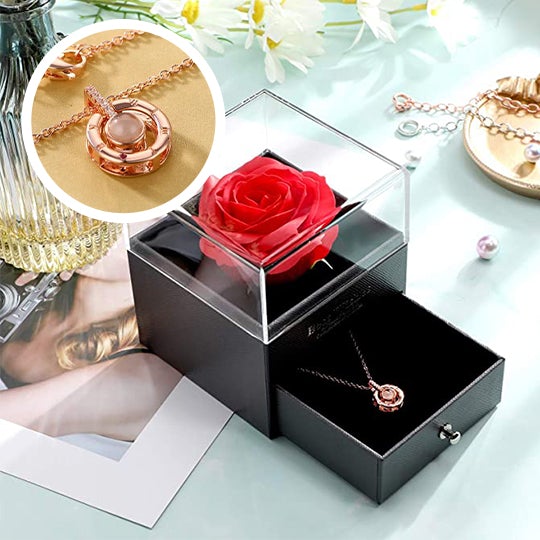 morshiny i love you rose box with necklacesbupt
