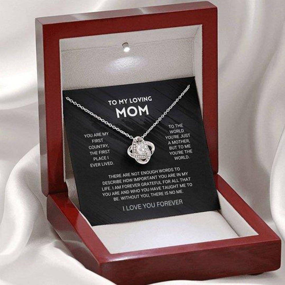 morshiny mom youre the world love knot necklaceki9n2