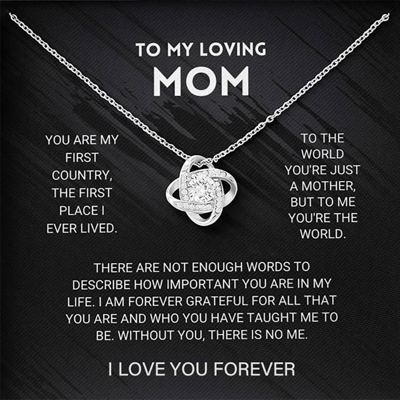 morshiny mom youre the world love knot necklacekwmzw