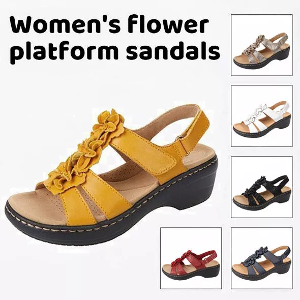 womens summer series flower platform sandalshyjii