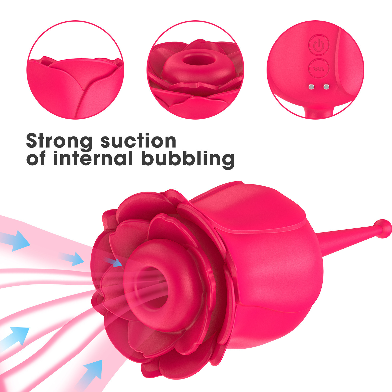 Rose Vibrator - 5 Sucking Modes & 7 Frequency Vibration