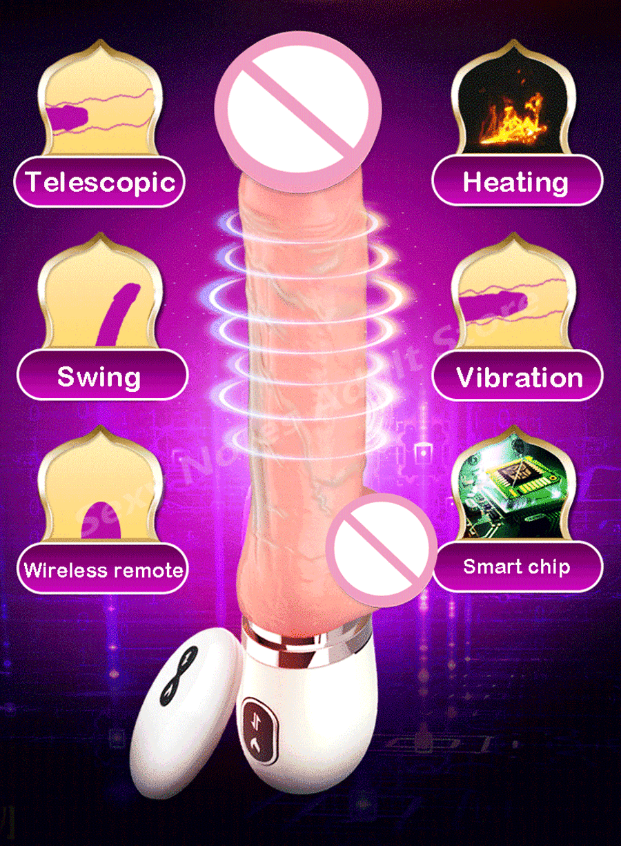 Remote Control Large Dildo Vibrator with Suction Cup