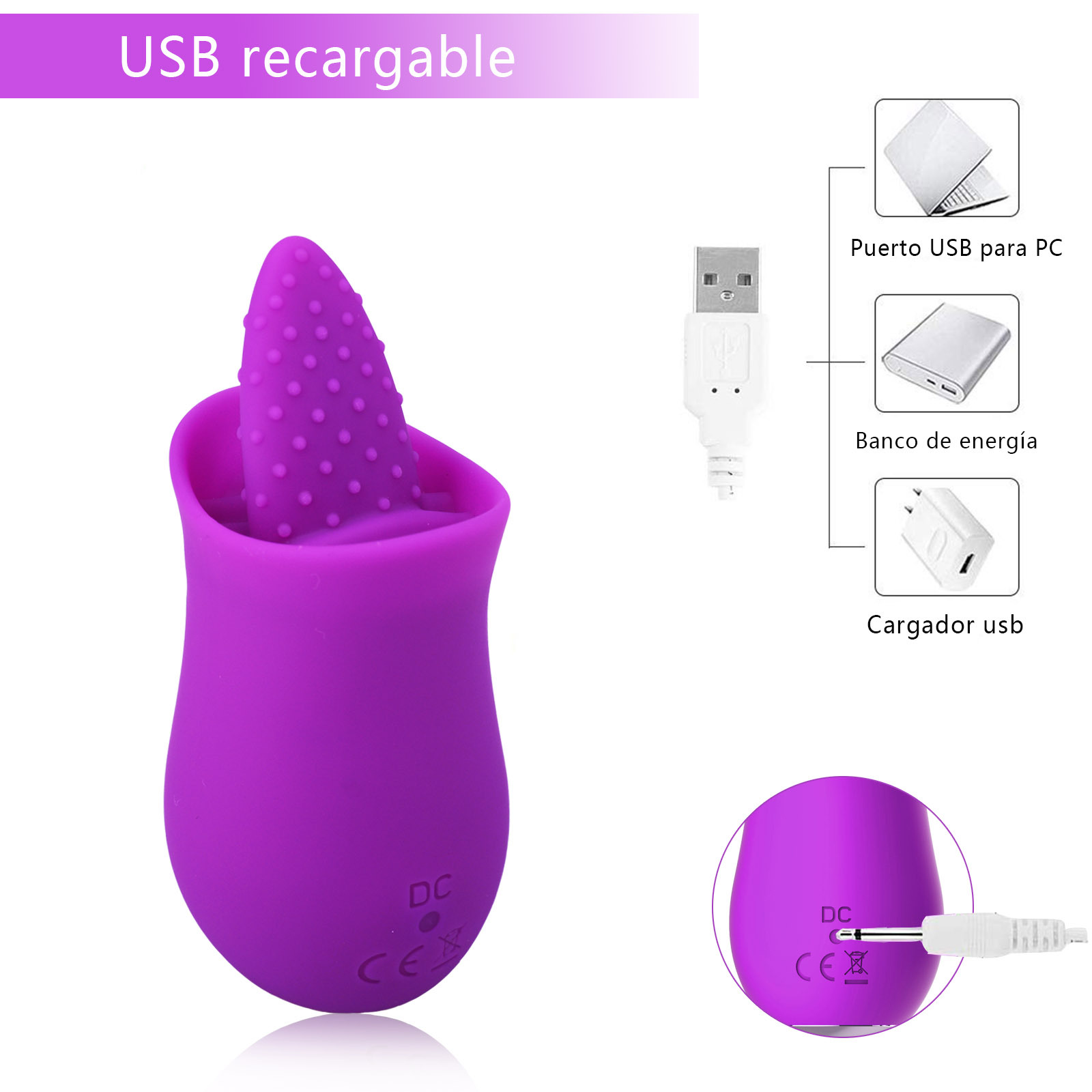 Tina Rose Tongue Vibrator Purple