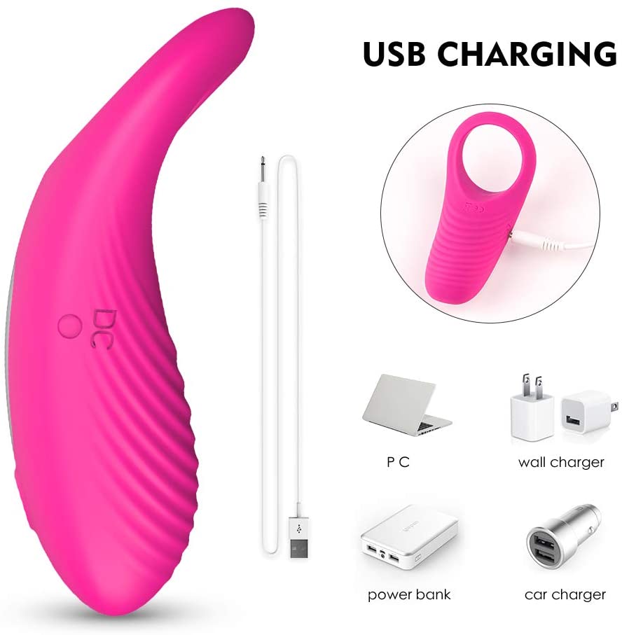 Vibrating Cock Ring, Remote Control 9-Speed Penis Ring Vibrator Medical Silicone Waterproof Rechargeable Powerful Vibration Sex Toy