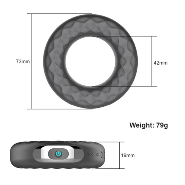 Vibration Ring Lock Essence Men's Penis Ring Doughnut Dual Wireless Remote Control Charging Egg Jumping Variety Adorable Hair Generation