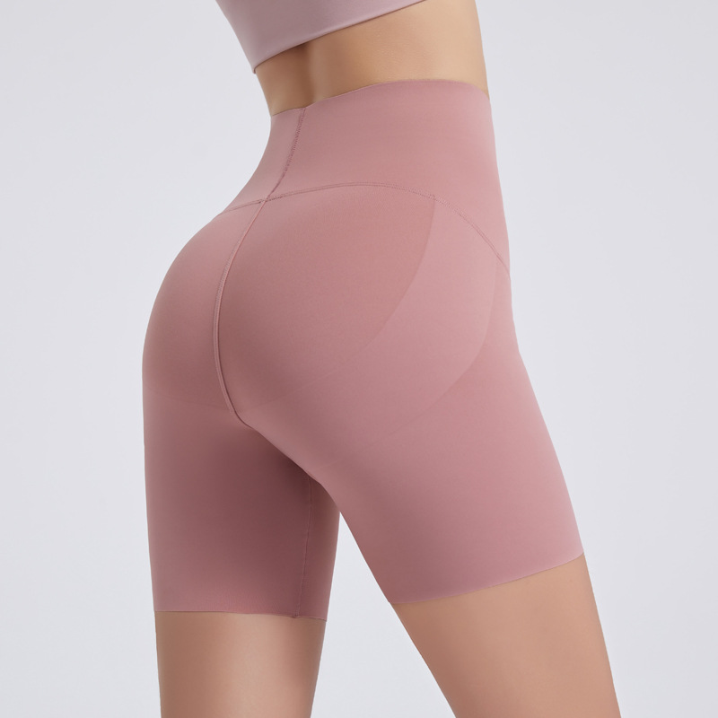 Women's Yoga Sports Shorts High Waist Hip Pants Running Fitness Barbie Five-point Pants