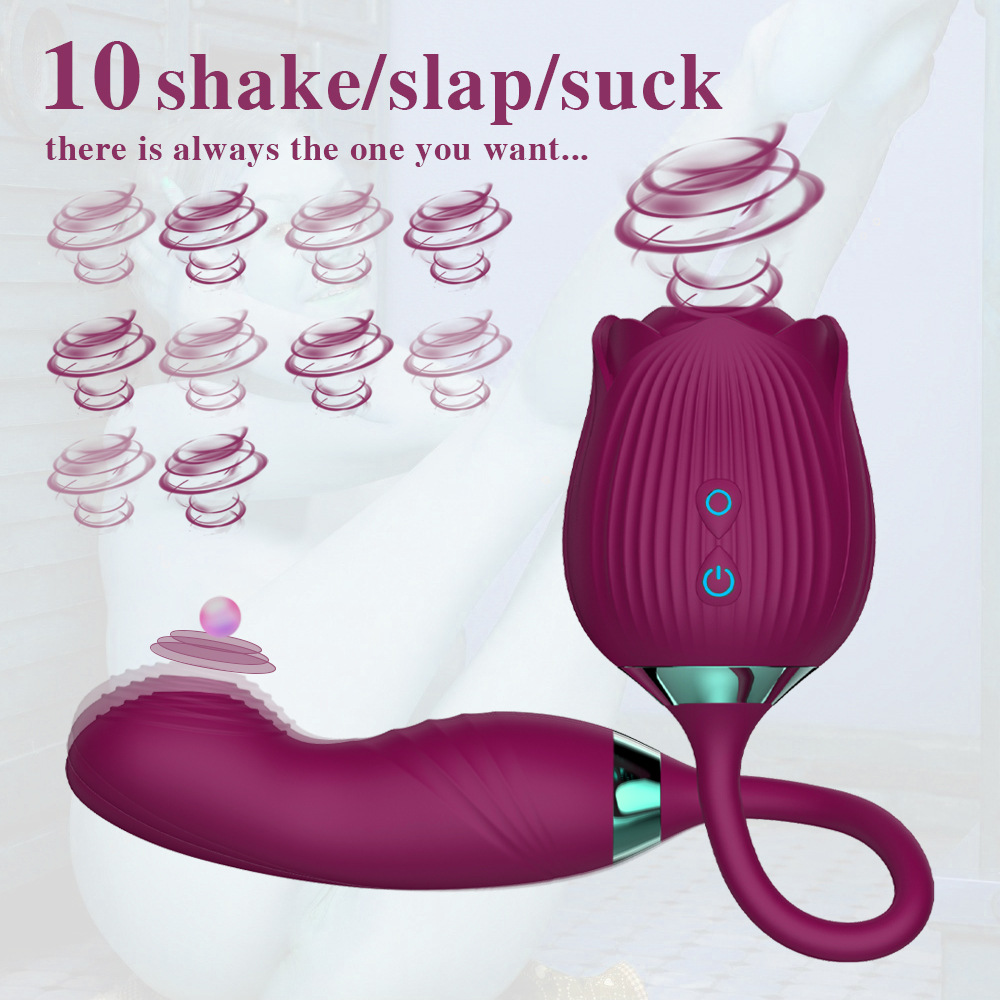 The Rose Toy Clit Sucker With Flapping Vibrator