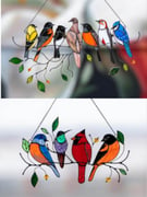 last day special sale 70off the best giftbirds stained window panel hangingsizbaf