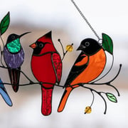 last day special sale 70off the best giftbirds stained window panel hangingsww8rw
